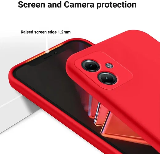 Motorola Moto G54 Hoesje Siliconen Back Cover Rood afbeelding 6