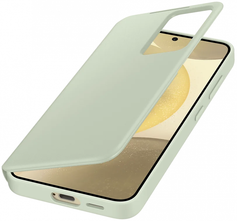 Origineel Samsung Galaxy S24 Hoesje Smart View Wallet Case Groen afbeelding 2
