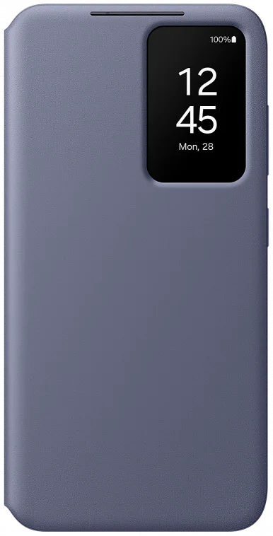 Origineel Samsung Galaxy S24 Hoesje Smart View Wallet Case Paars afbeelding 1