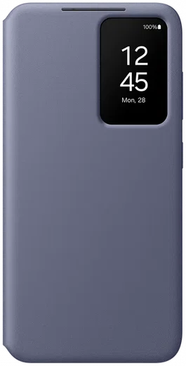 Origineel Samsung Galaxy S24 Hoesje Smart View Wallet Case Paars afbeelding 1