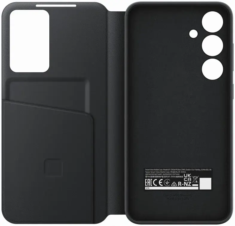 Origineel Samsung Galaxy S24 Plus Hoesje Smart View Wallet Case Zwart afbeelding 7