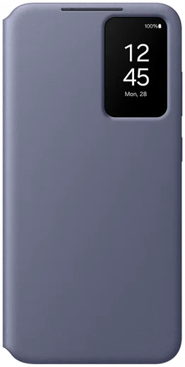 Origineel Samsung Galaxy S24 Plus Hoesje Smart View Wallet Case Paars afbeelding 1