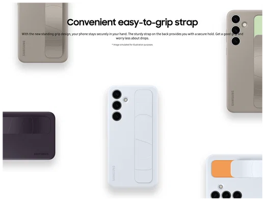 Origineel Samsung Galaxy S24 Plus Hoesje Standing Grip Case Wit afbeelding 3