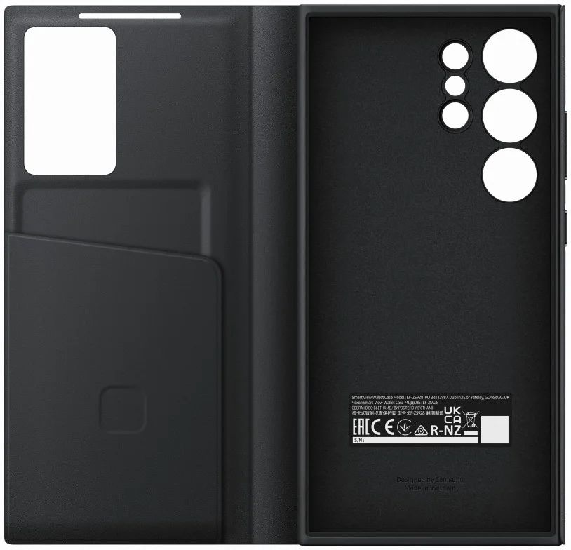 Origineel Samsung Galaxy S24 Ultra Hoesje Smart View Wallet Case Zwart afbeelding 7