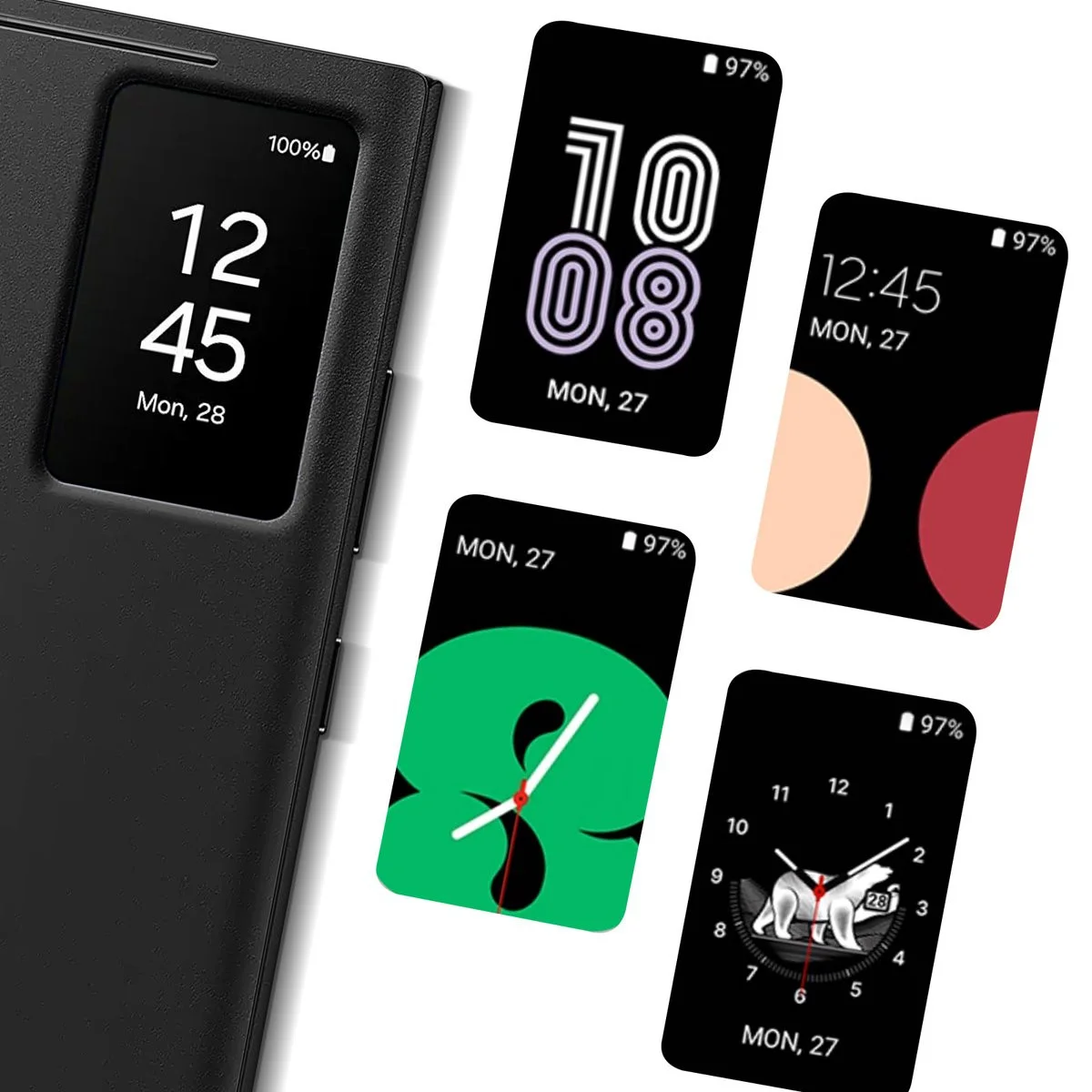 Origineel Samsung Galaxy S24 Ultra Hoesje Smart View Wallet Case Zwart afbeelding 3