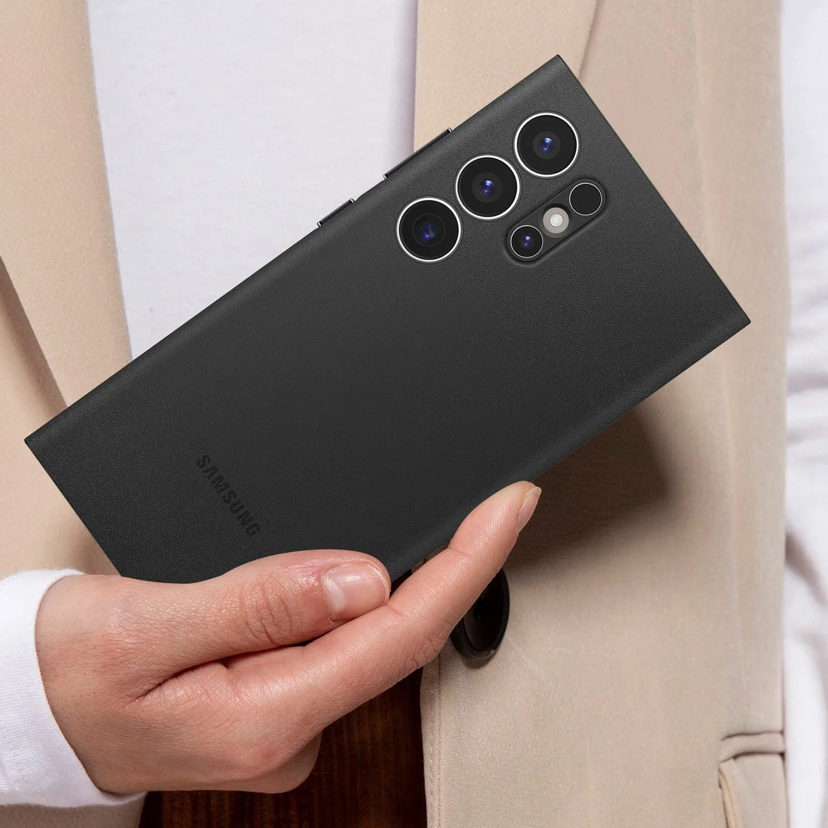 Origineel Samsung Galaxy S24 Ultra Hoesje Smart View Wallet Case Zwart afbeelding 5