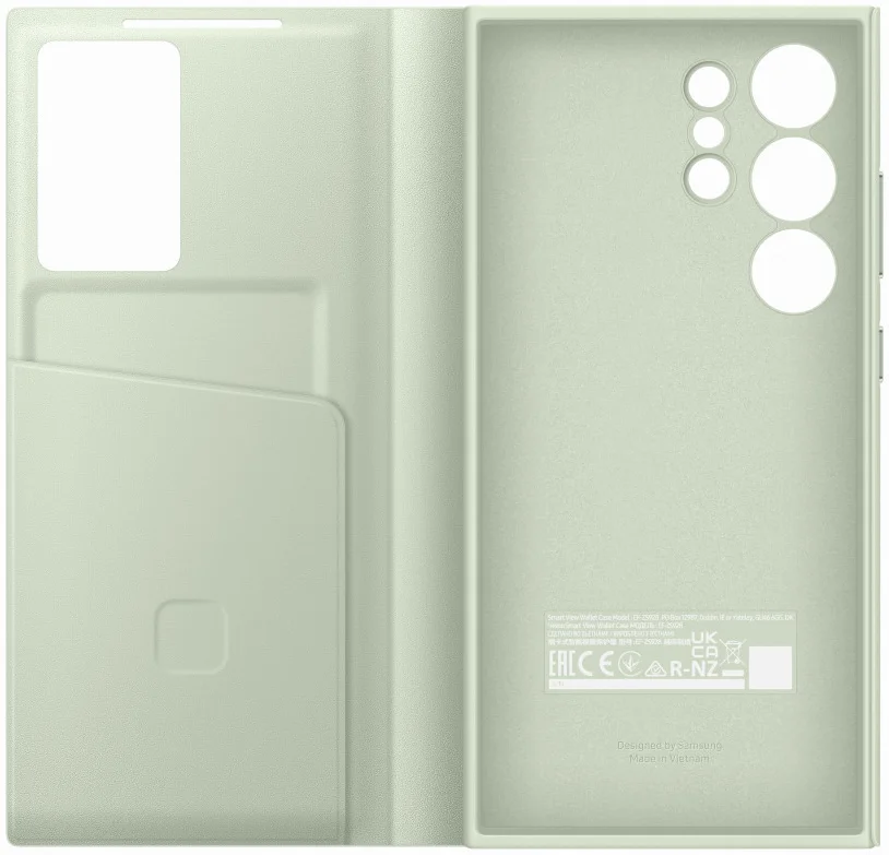 Origineel Samsung Galaxy S24 Ultra Hoesje Smart View Wallet Case Groen afbeelding 3