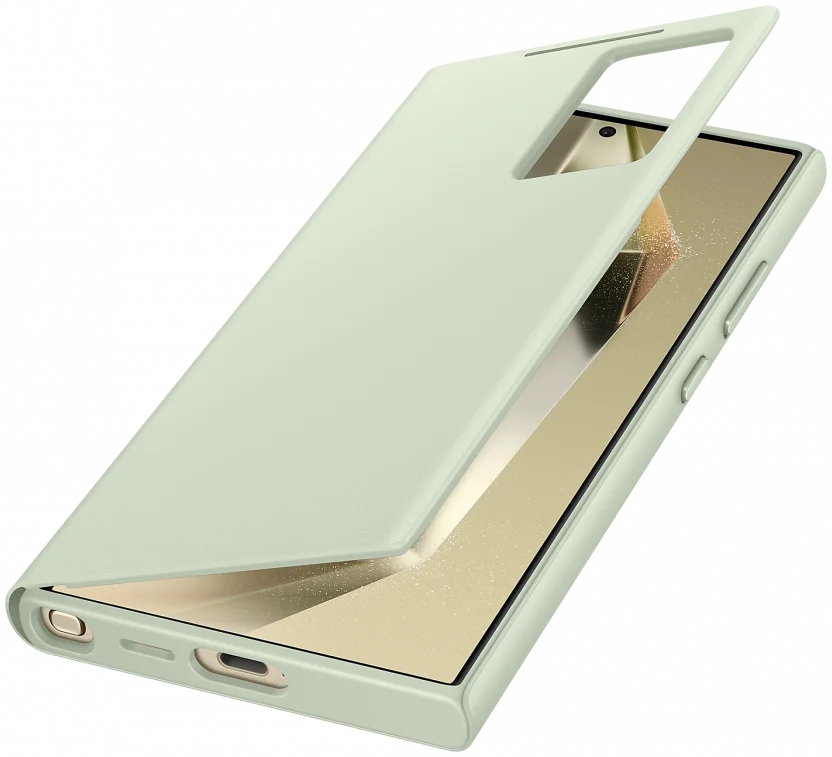 Origineel Samsung Galaxy S24 Ultra Hoesje Smart View Wallet Case Groen afbeelding 2