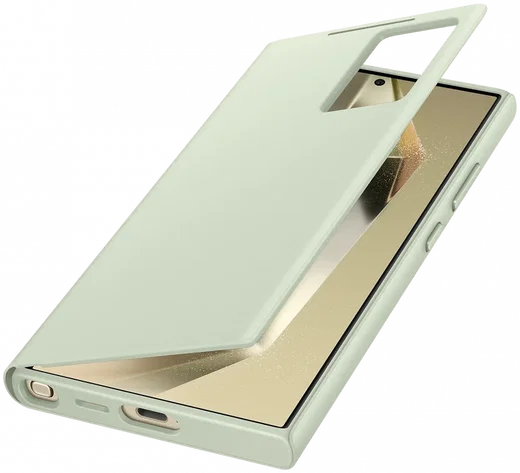 Origineel Samsung Galaxy S24 Ultra Hoesje Smart View Wallet Case Groen afbeelding 2