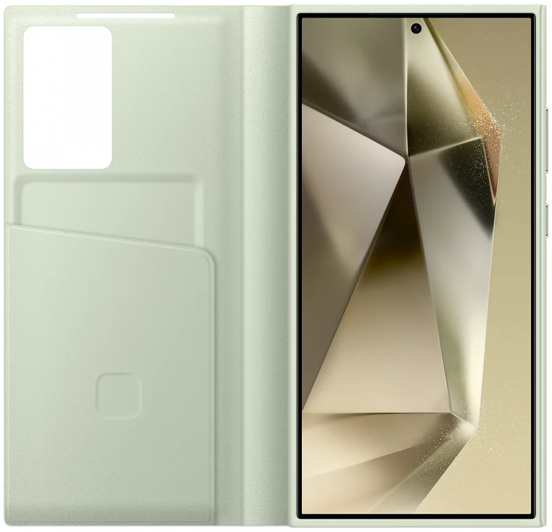 Origineel Samsung Galaxy S24 Ultra Hoesje Smart View Wallet Case Groen afbeelding 5