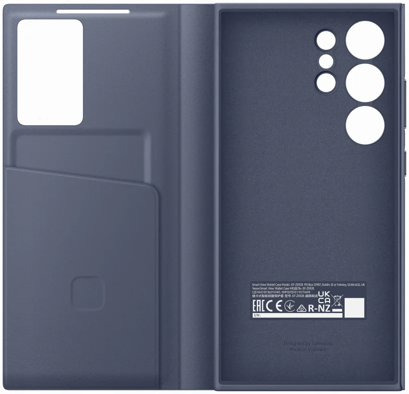 Origineel Samsung Galaxy S24 Ultra Hoesje Smart View Wallet Case Paars afbeelding 5