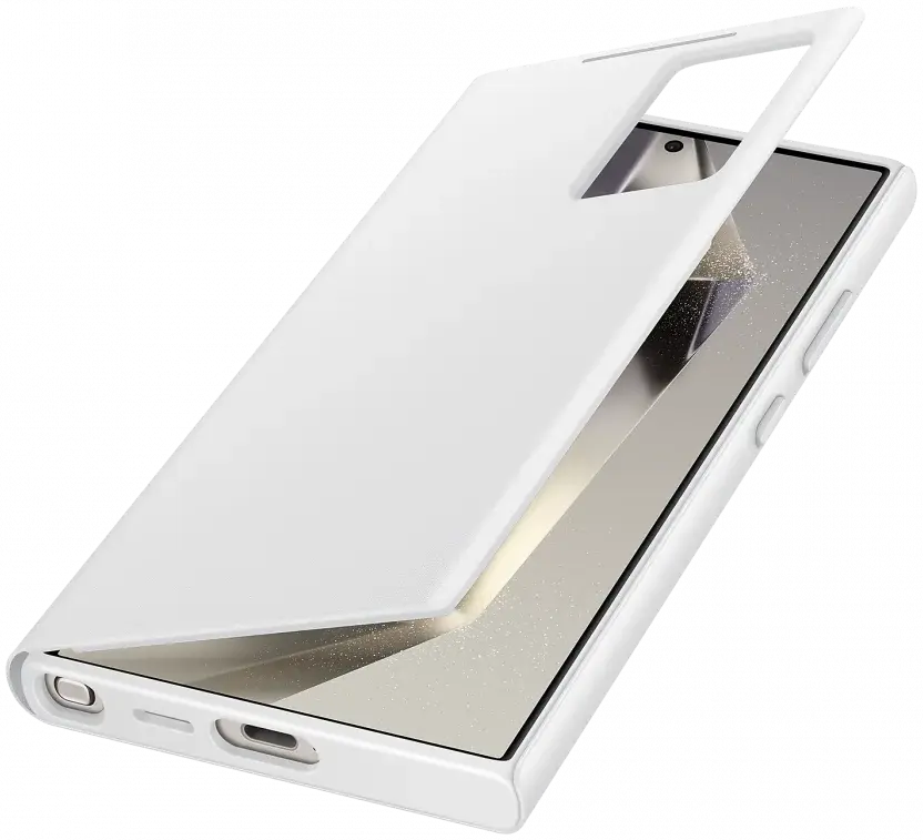 Origineel Samsung Galaxy S24 Ultra Hoesje Smart View Wallet Case Wit afbeelding 2