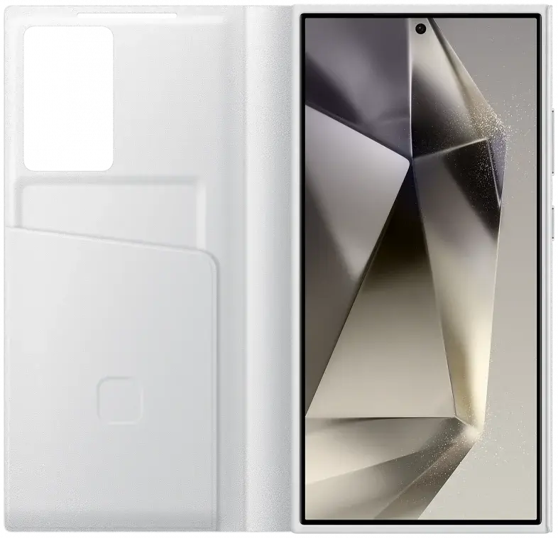 Origineel Samsung Galaxy S24 Ultra Hoesje Smart View Wallet Case Wit afbeelding 3