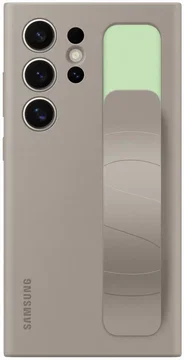 Origineel Samsung Galaxy S24 Ultra Hoesje Standing Grip Case Taupe