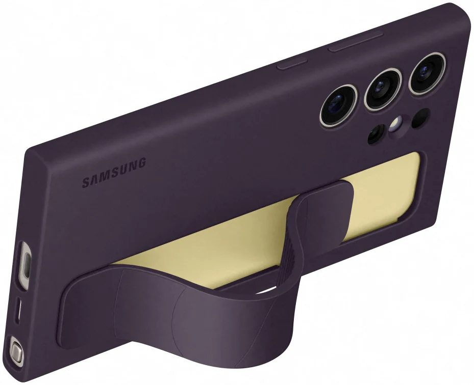 Origineel Samsung Galaxy S24 Ultra Hoesje Standing Grip Case Paars afbeelding 2