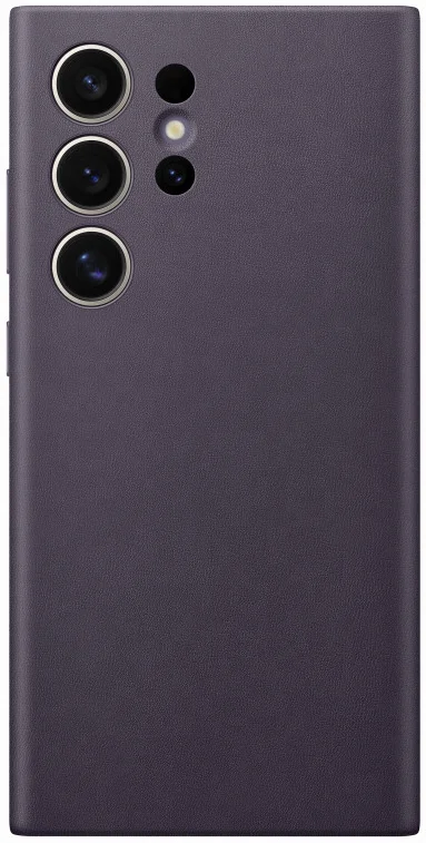 Origineel Samsung Galaxy S24 Ultra Hoesje Vegan Leather Case Paars afbeelding 1