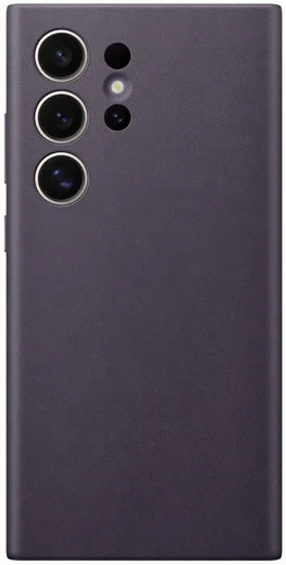 Origineel Samsung Galaxy S24 Ultra Hoesje Vegan Leather Case Paars afbeelding 1