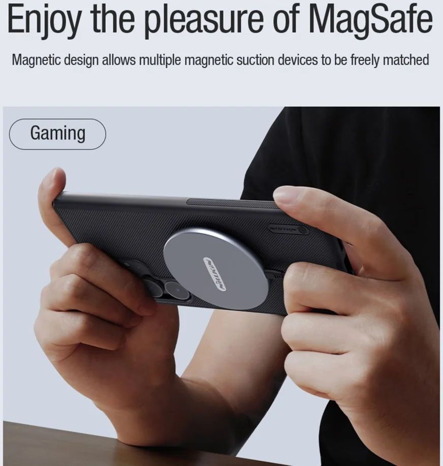 Nillkin Frosted Shield Samsung Galaxy S24 Ultra Hoesje MagSafe Zwart afbeelding 3