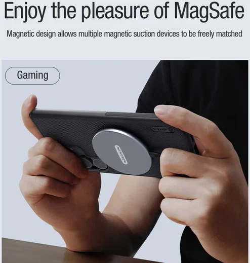 Nillkin Frosted Shield Samsung Galaxy S24 Ultra Hoesje MagSafe Zwart afbeelding 3