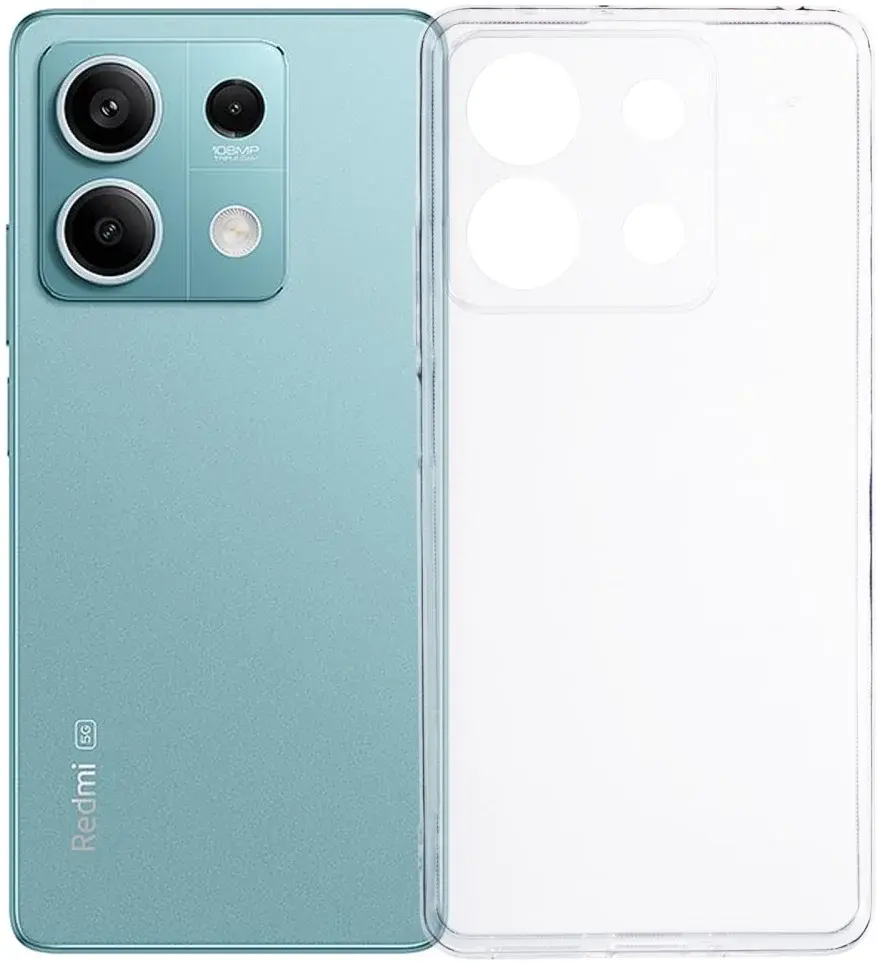 Xiaomi Redmi Note 13 5G Hoesje Dun TPU Back Cover Transparant afbeelding 1