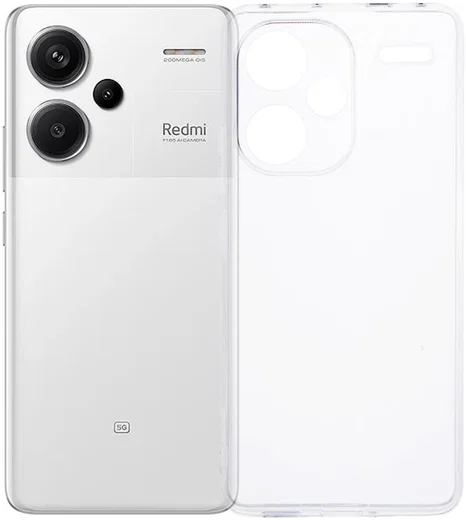 Xiaomi Redmi Note 13 Pro Plus Hoesje Dun TPU Back Cover Transparant afbeelding 1