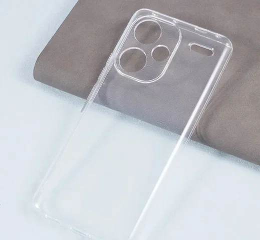 Xiaomi Redmi Note 13 Pro Plus Hoesje Dun TPU Back Cover Transparant afbeelding 3