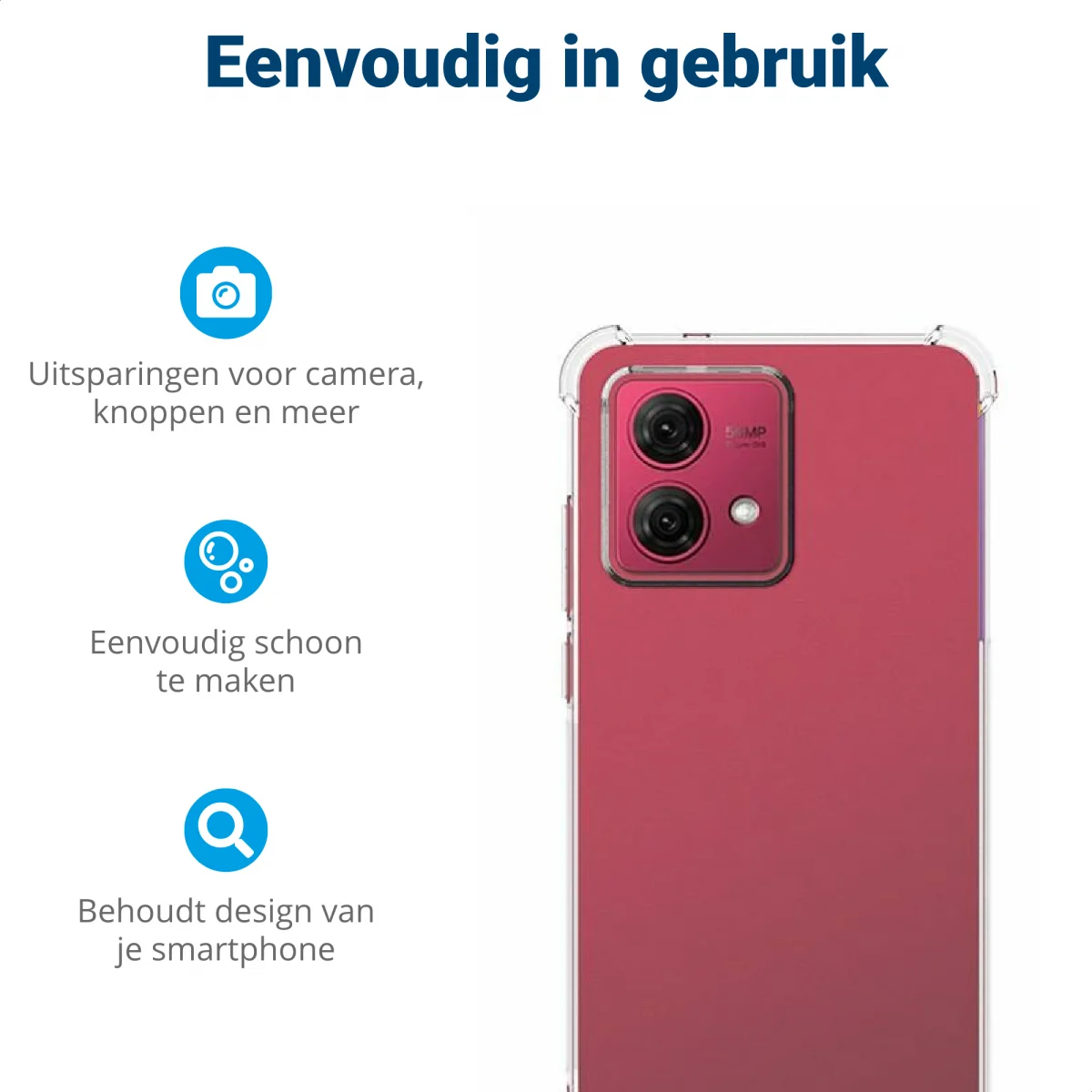 Motorola Moto G84 Hoesje Schokbestendig Dun TPU Back Cover Transparant afbeelding 6