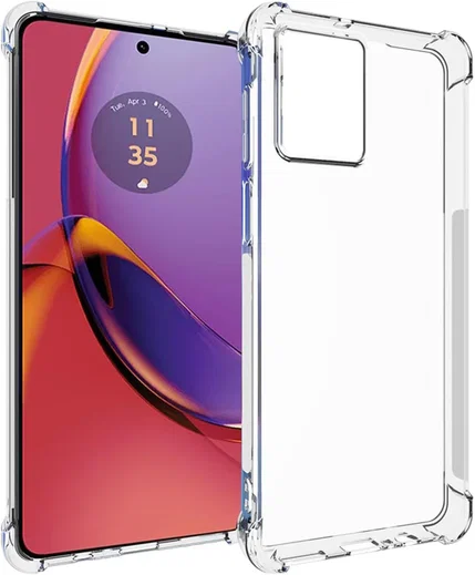 Motorola Moto G84 Hoesje Schokbestendig Dun TPU Back Cover Transparant afbeelding 1