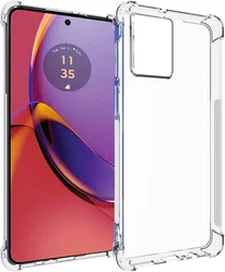 Motorola Moto G84 Hoesje Schokbestendig Dun TPU Back Cover Transparant afbeelding