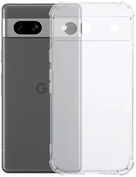Google Pixel 8a Hoesje Schokbestendig Dun TPU Back Cover Transparant afbeelding