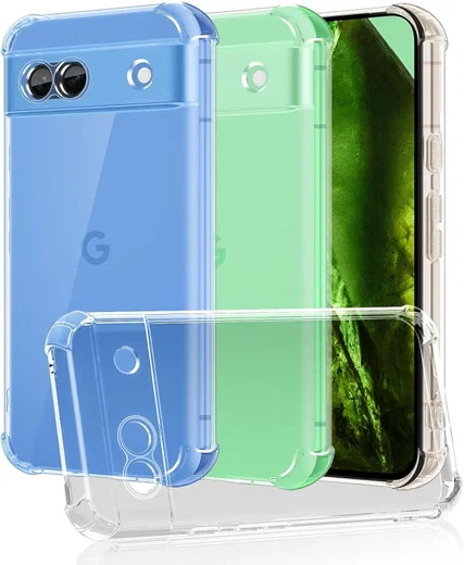 Google Pixel 8a Hoesje Schokbestendig Dun TPU Back Cover Transparant afbeelding 1