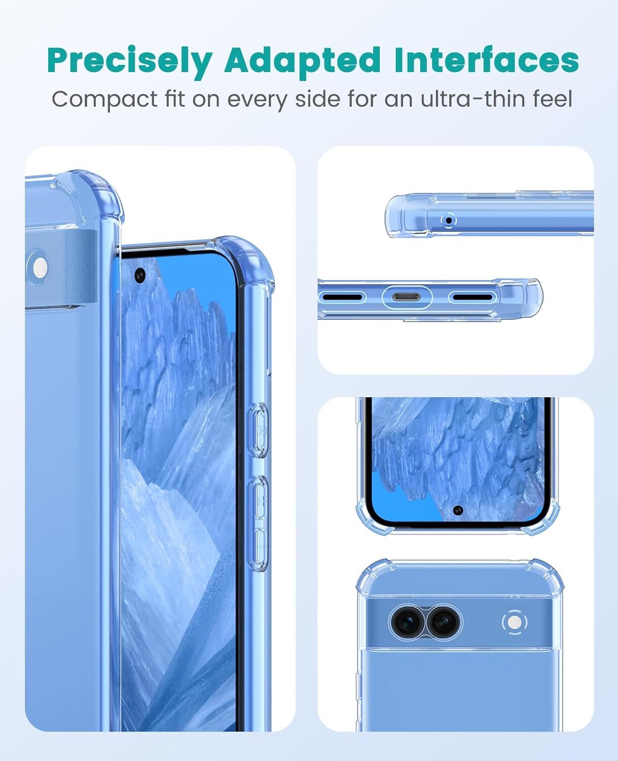 Google Pixel 8a Hoesje Schokbestendig Dun TPU Back Cover Transparant afbeelding 6