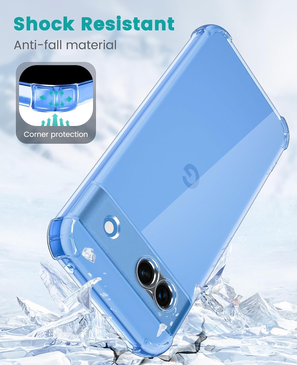 Google Pixel 8a Hoesje Schokbestendig Dun TPU Back Cover Transparant afbeelding 2