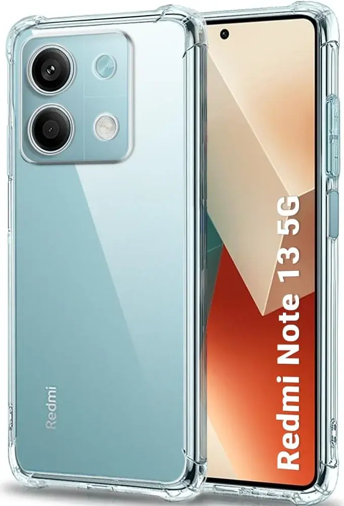Xiaomi Redmi Note 13 5G Hoesje Schokbestendig Dun TPU Transparant afbeelding 1