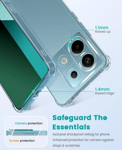Xiaomi Redmi Note 13 Pro 5G/Poco X6 Hoesje Schokbestendig Transparant afbeelding 2