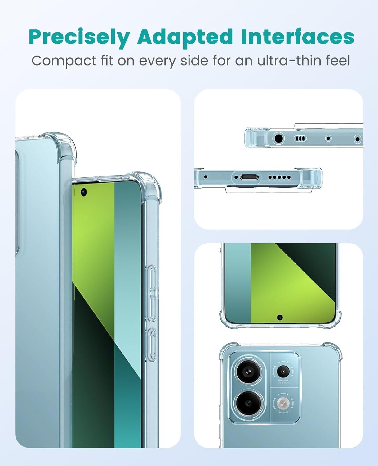 Xiaomi Redmi Note 13 Pro 5G/Poco X6 Hoesje Schokbestendig Transparant afbeelding 6