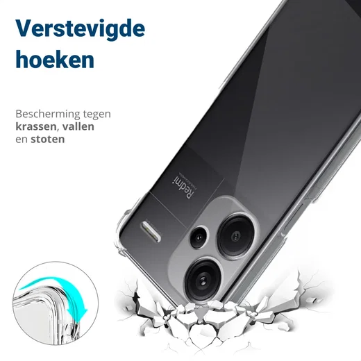 Xiaomi Redmi Note 13 Pro Plus Hoesje Schokbestendig TPU Transparant afbeelding 4