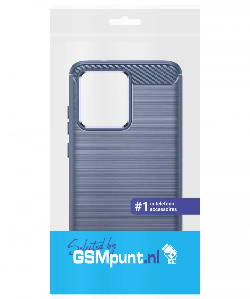 Motorola Moto G84 Hoesje Geborsteld TPU Flexibele Back Cover Blauw afbeelding 9
