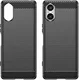 Sony Xperia 5 V Hoesje Geborsteld TPU Flexibele Back Cover Zwart afbeelding 2