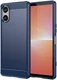 Sony Xperia 5 V Hoesje Geborsteld TPU Flexibele Back Cover Blauw