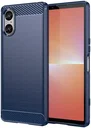 Sony Xperia 5 V Hoesje Geborsteld TPU Flexibele Back Cover Blauw