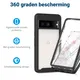 Google Pixel 8a Hoesje Full Protect 360° Cover Hybride Zwart afbeelding 2