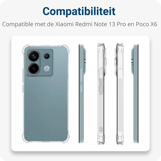 Xiaomi Redmi Note 13 Pro 5G / Poco X6 Hoesje met Koord TPU Transparant afbeelding 4