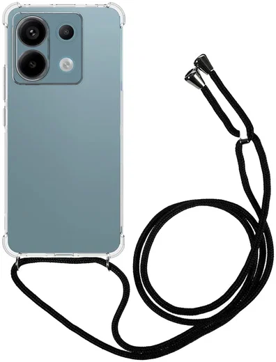 Xiaomi Redmi Note 13 Pro 5G / Poco X6 Hoesje met Koord TPU Transparant afbeelding 1