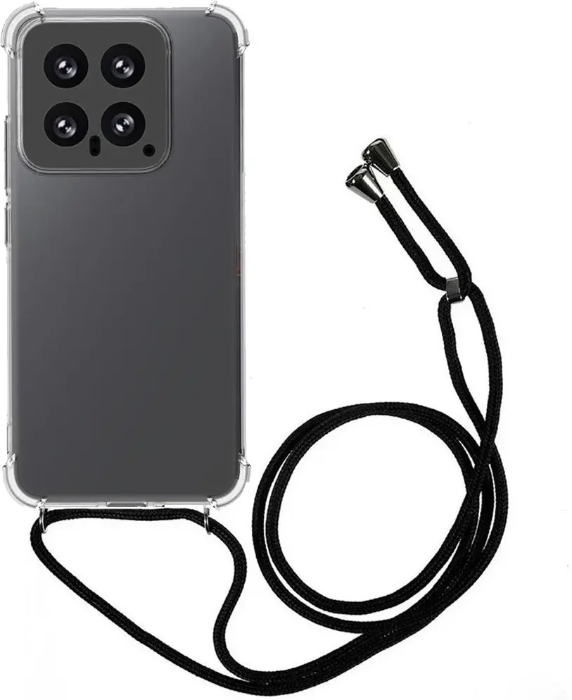 Xiaomi 14 Hoesje met Koord Schokbestendig TPU Transparant afbeelding 1