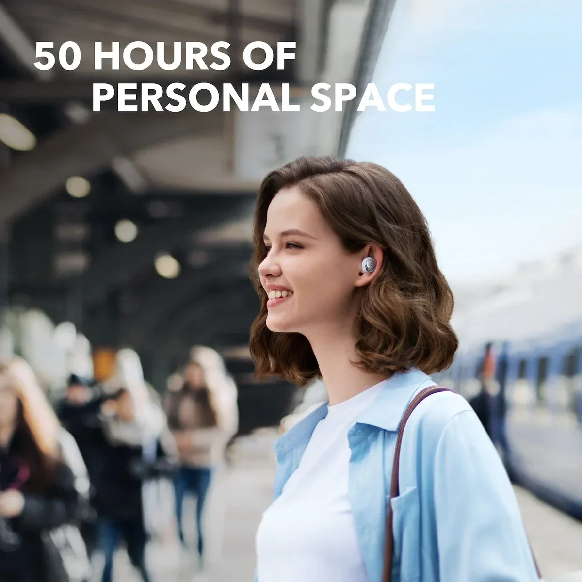 Anker SoundCore Space A40 Draadloze Oordopjes Ruisonderdrukking Wit afbeelding 3