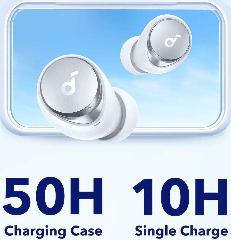 Anker SoundCore Space A40 Draadloze Oordopjes Ruisonderdrukking Wit afbeelding 7