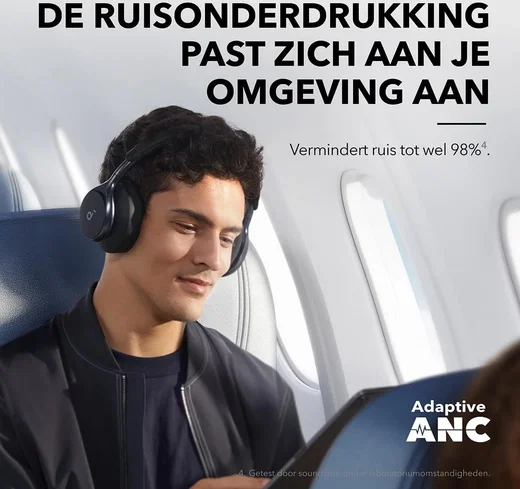 Anker SoundCore Space One Draadloze Koptelefoon Noise Cancelling Zwart afbeelding 4