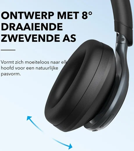 Anker SoundCore Space One Draadloze Koptelefoon Noise Cancelling Zwart afbeelding 7