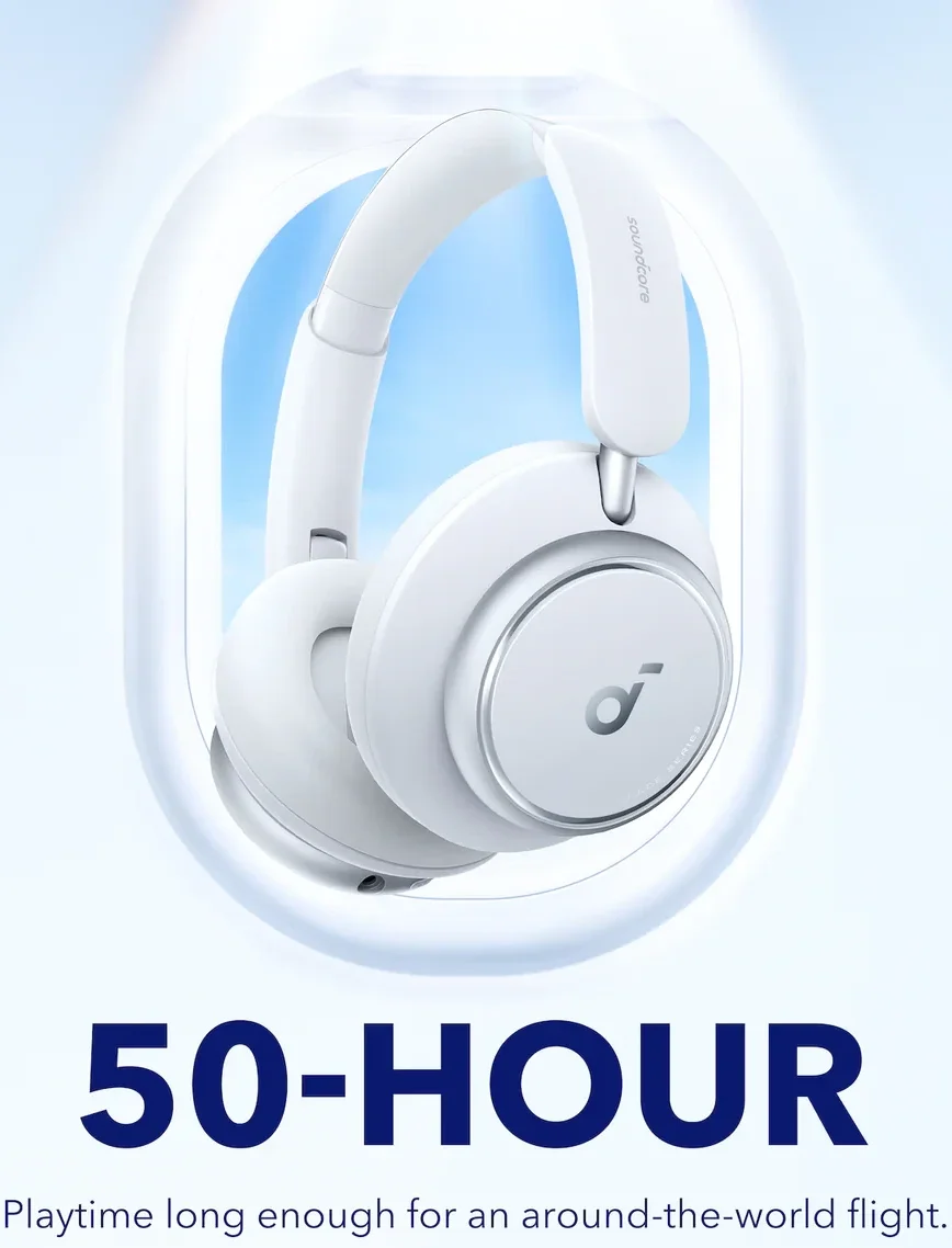 Anker SoundCore Q45 Draadloze Noise Cancelling Koptelefoon Wit afbeelding 7